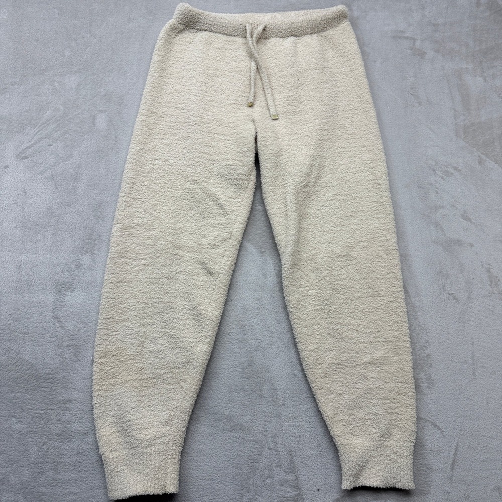 Cupcakes and Cashmere Pants Women's Small‎ Joggers Beige Sherpa Knit Loungewear